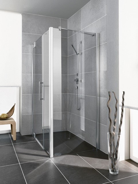 Kermi Seitenwand Pasa XP UWD 0930x2000, silber mattglanz, ESG klar mit KermiClean, PXUWD PXUWD093201PK Image