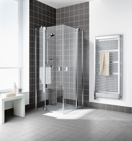 Kermi Eck-Halbteil links Raya EPL 0780x2000, silber hochglanz, ESG Opaco mit KermiClean RAEPL07820VYK Image