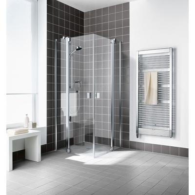Kermi Eck-Halbteil links Raya EPL 0830x2000, silber hochglanz, ESG klar mit KermiClean RAEPL08320VPK Image