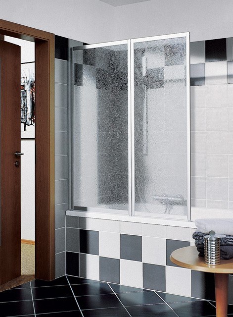 Kermi Twinset 1 Vario 2000 TS1 0750x1400, silber mattglanz, Kunstglas Kerolan Perl V2TS10751412K Image