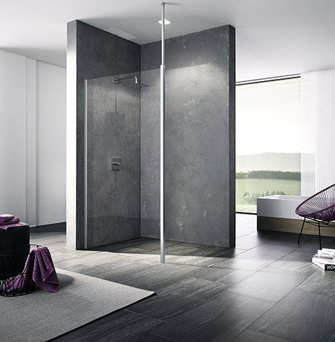 Kermi Walk-In XB WDR 1600x2000, silber hochglanz, ESG Opaco mit KermiClean, XBWDR16020VYK XBWDR16020VYK Image