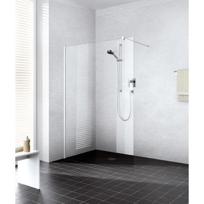 Kermi Walk-In XB WIW 1200x2000, silber hochglanz, ESG Dekor Stripe mit KermiClean XBWIW12020VFK Image