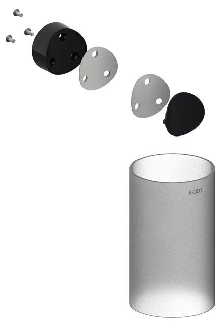 Keuco Echtkristall-Einsatz Ersatzteil 19964 zu 12864 mattiert sw, 19964370008 19964370008