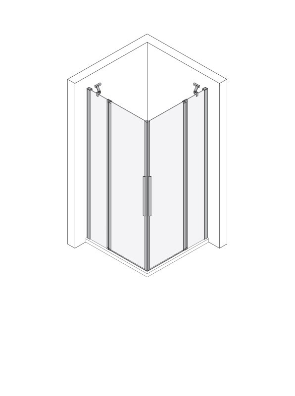 Koralle Eckdusche myDay EPFS R 90, VB01609020AP1 VB01609020AP1 Image