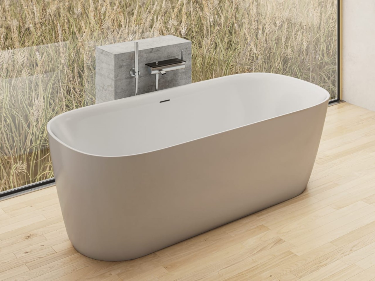 LAUFEN freistehende Badewanne MEDA 800x1800x590mm, weiss glänzend H2201120000001 Image