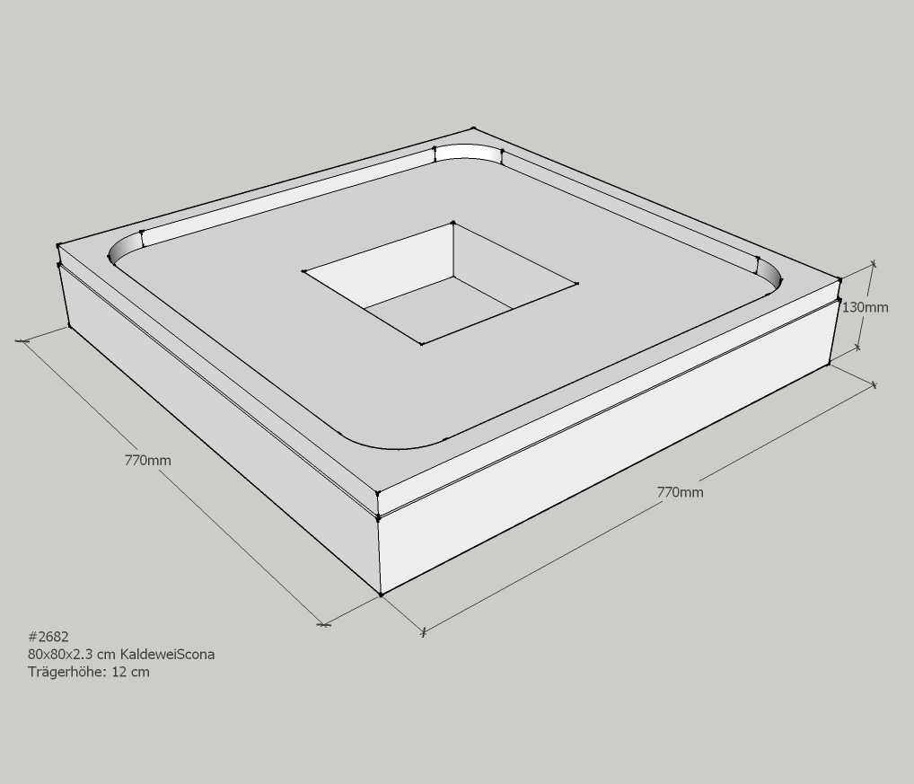Neuesbad Wannenträger für Kaldewei Scona 800x800x23 SD24016 Image