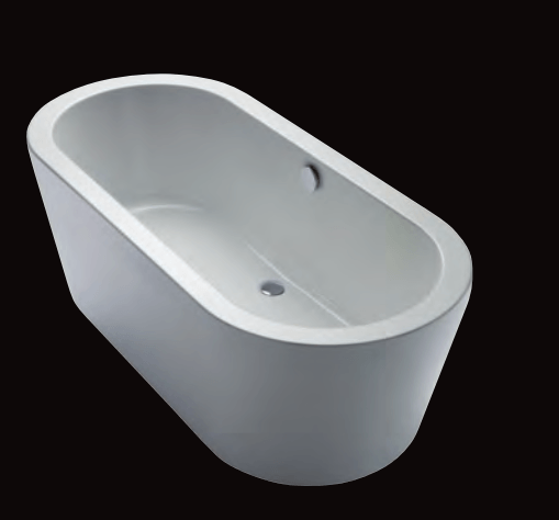 Repabad Livorno 170/80 oval F freistehende Badewanne, L: 1700, B: 800, H: 610 mm, weiss 31669W Image