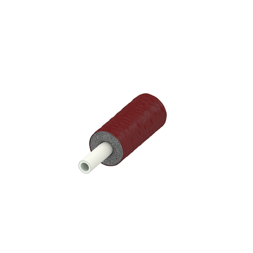 Tece flex Verbundrohr PE-Xc/Al/PE-RT, rot vorgedämmt, Dim 16 RS 13 mm, 731916 731916