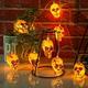 stringa di luce decorativa con teschio di halloween 1,5 m-10 perline led, giorno di halloween dei morti, decorazione di atmosfera terrificante per interni ed esterni 1pz