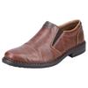 Slipper RIEKER, Herren, Gr. 40, braun, Lederimitat, klassisch, Schuhe, Halbschuh, Business-Schuh, Schlupfschuh mit Stretcheinsätze