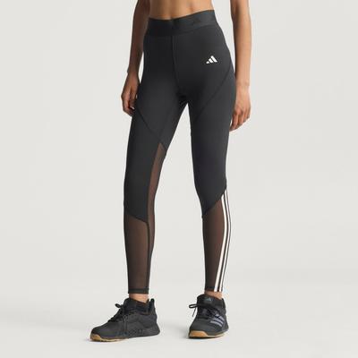 Trainingstights ADIDAS PERFORMANCE "HYGLM 1/1 L", Damen, Gr. XXL, N-Gr, schwarz-weiß (schwarz, weiß), Obermaterial: 85% Polyester, 15% Elasthan, sportlich, Hosen Image