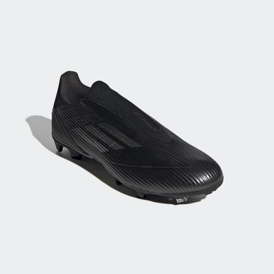 Fußballschuh ADIDAS PERFORMANCE "F50 LEAGUE LACELESS FG/MG" Gr. 45, schwarz (core black, iron metallic, gold metallic) Schuhe