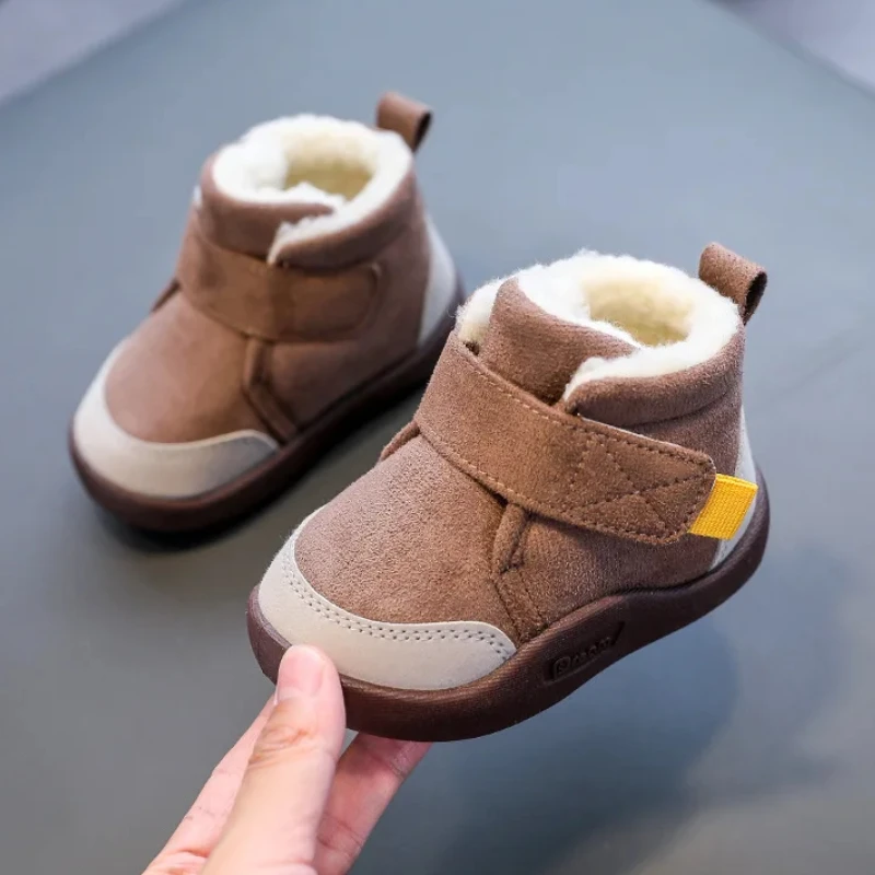 Winter Baby Schuhe Jungen Mädchen Warme Plüsch Kleinkind Schnee Stiefel 0-5 Jahre Kinder Mode Anti-slip Turnschuhe kinder Schuhe Image