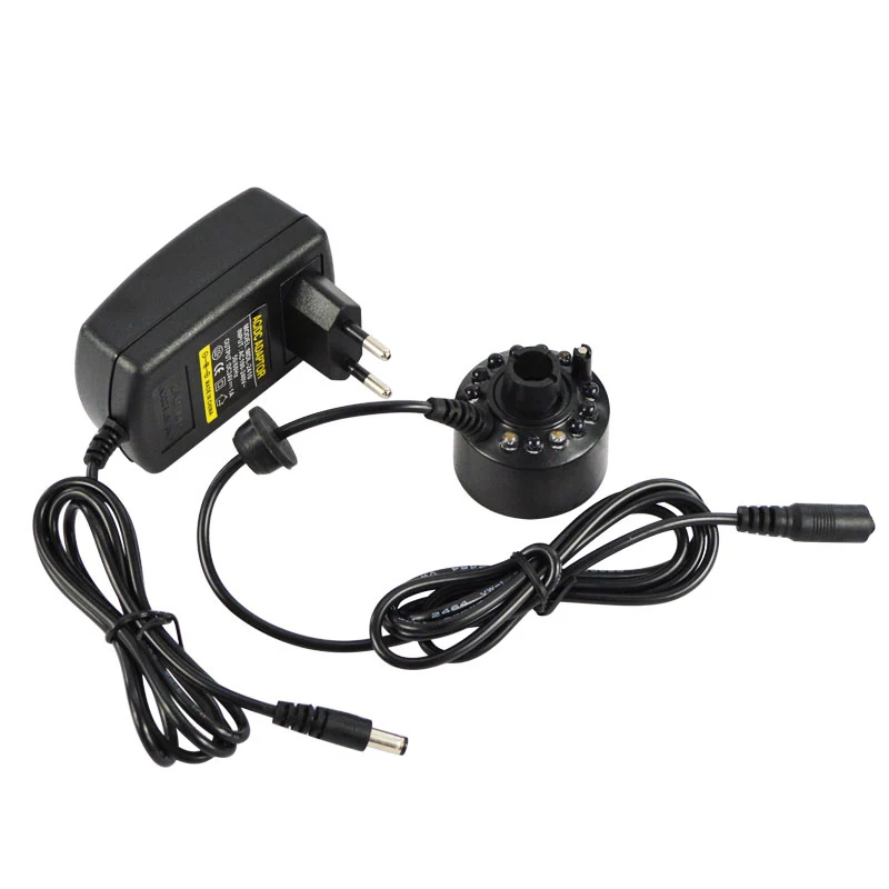 Ultraschall nebel hersteller 24V Verne bler Zerstäuber Kopf Nebel gerät Aroma lampe mit 12 Lichtern für Luftbe feuchter Diffusor Nebel maschine Image