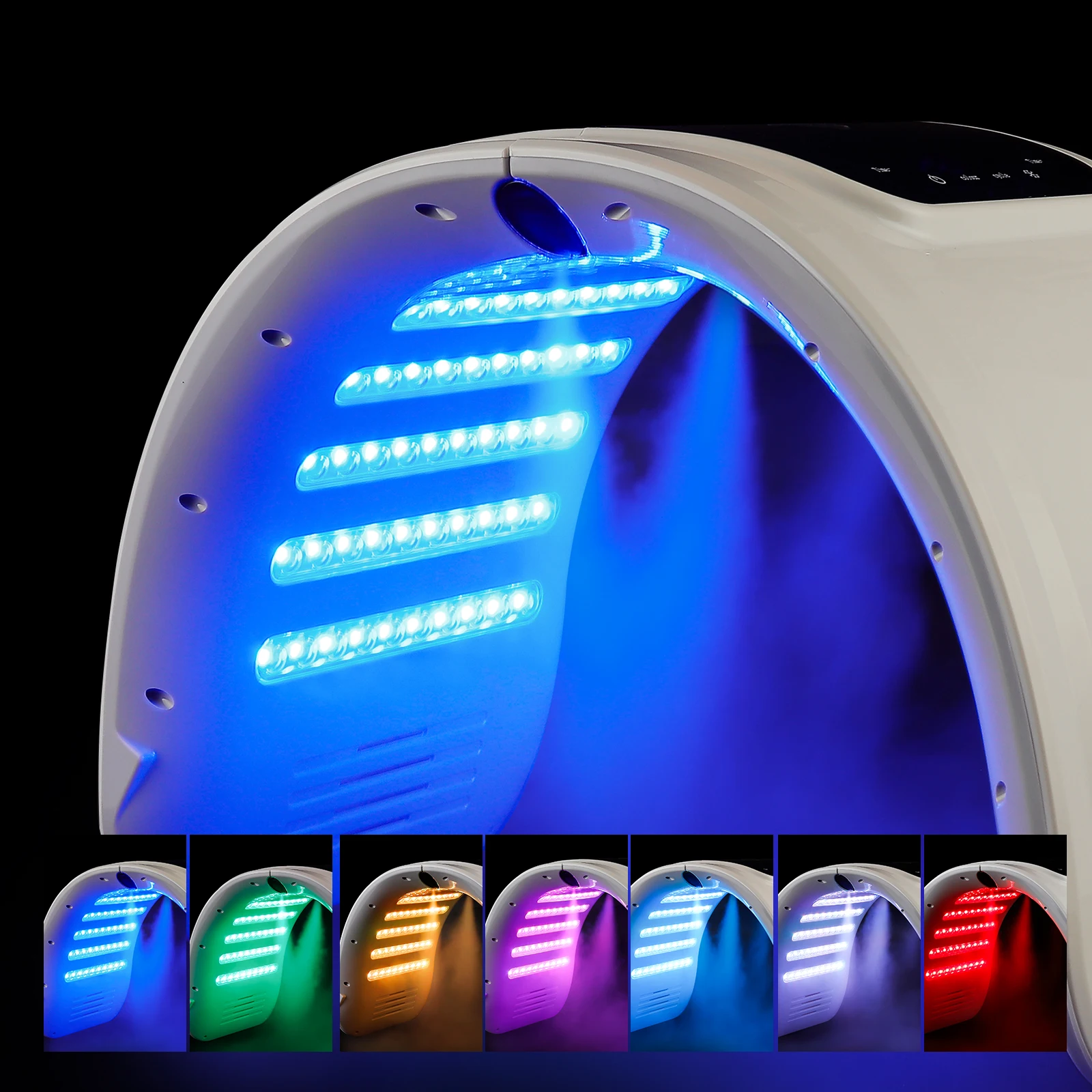 Macchina fotografica a LED a 7 colori con nano spray idratante per la pelle maschera per il viso e il corpo salone SPA uso domestico ringiovanimento della pelle cura della pelle dell'acne