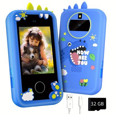 TEMU Children' Screen Smartphone, Children's Day Gift, Gift Set, Video Camera, Outdoor Photography Games, Children's Toys, Send 32g Sd Card