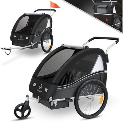 Kesser - Kinderanhänger Fahrradanhänger Sport-RX 2 in 1 Joggerfunktion Kinderfahrradanhänger + Image