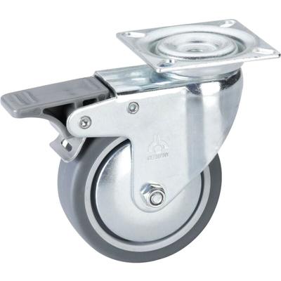 Lenkrolle tpe Kunststoffrad ø 75 mm Möbelrolle mit Feststeller Tragkraft 50 kg Image