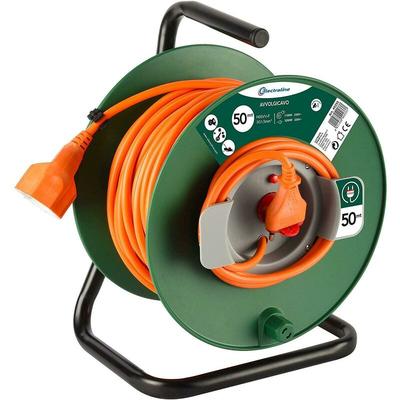 Electraline - Gartenkabeltrommel 50 mt kabel 3g1,5 mm stecker 16a 49233 Image