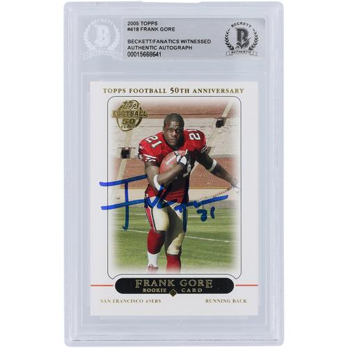 Frank Gore San Francisco 49ers 2006 Topps #418 Beckett Fanatics bezeugte authentifizierte Rookie-Karte