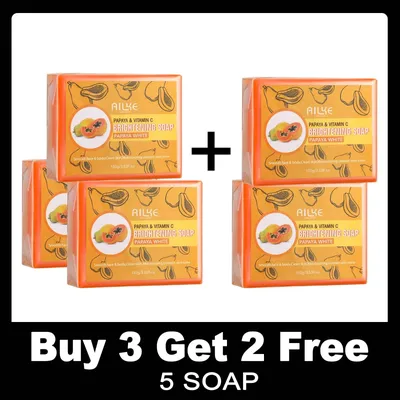 AILKE Skin Brightening Soap -Organic Papaya Soap For Radiant Skin, Clean Stains, Improves Dull Skin,