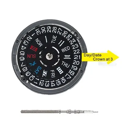 Original Nh36 Movement Crown At 3 3.8 Nh36A With Date Day Week Self-winding Automatic For S Watch