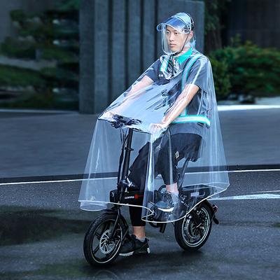 Mens Womens Reflective Cycling Bicycle Bike Raincoat Rain Cape Poncho Hooded Windproof Rain Coat Mobility Scooter Cover