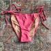 J. Crew Swim | J. Crew Curved Waist Cheeky String Bikini Bottom Size Medium Nwt Pink | Color: Pink | Size: M