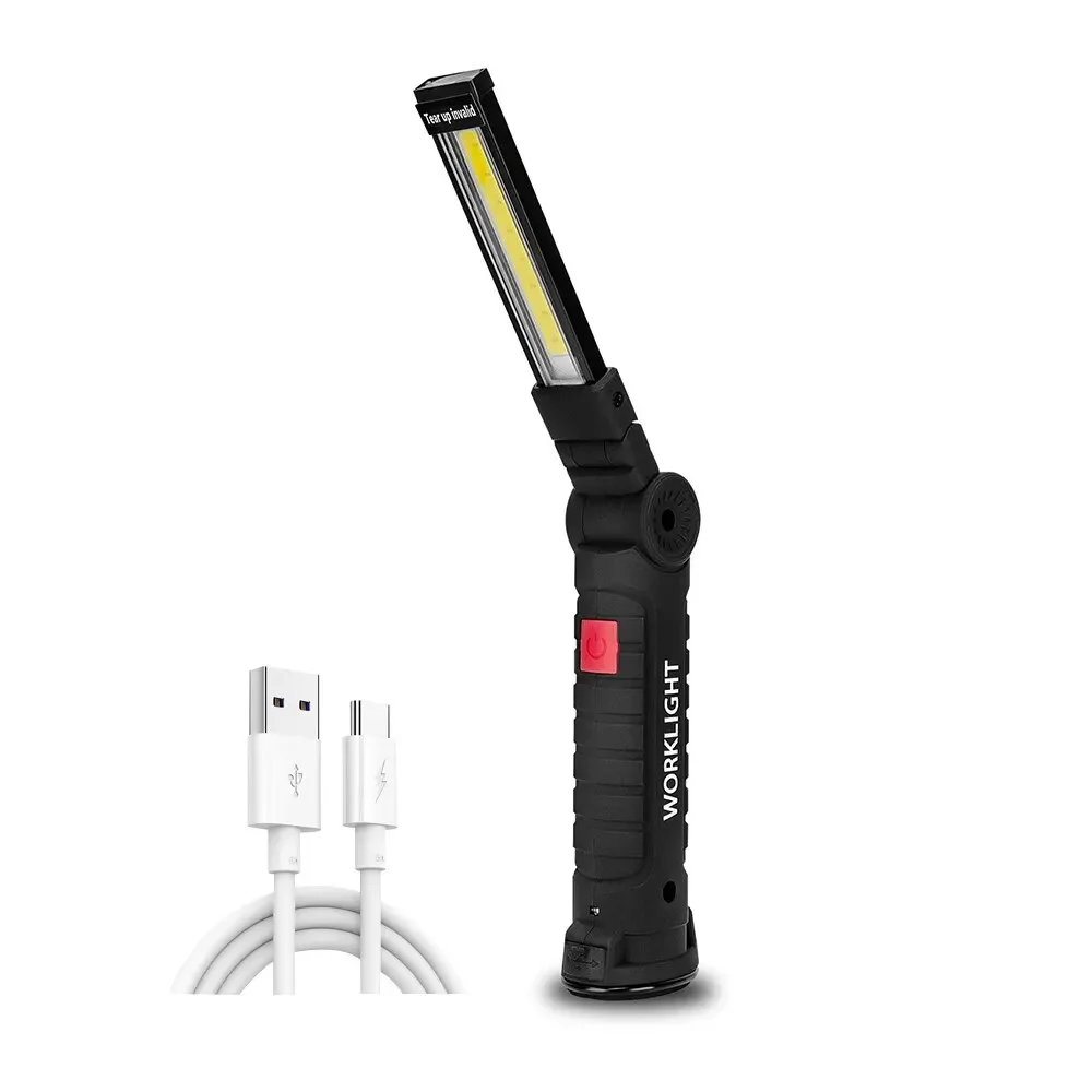 Neue tragbare COB LED Taschenlampe USB wiederaufladbare Arbeitsleuchte magnetische Lanterna Hängelampe mit eingebauter Batterie Camping Taschenlampe