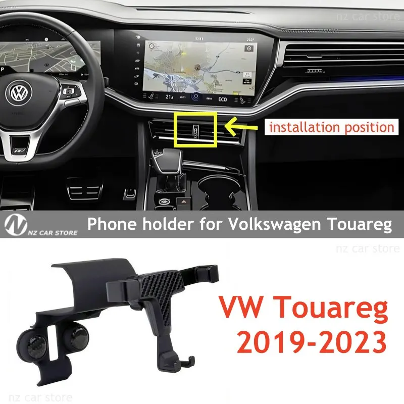Telefon Halter für VW Volkswagen Touareg 2019-2023 Air Vent Halterung Handy Halterung Ständer Unterstützung Zubehör Image
