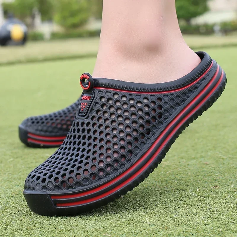Männer Schuhe Strand Hausschuhe Unisex Aushöhlen Casual Frauen Strand Sandale Flip-Flops Schuhe Rutschfeste Größe 36-45 Herren Hausschuhe