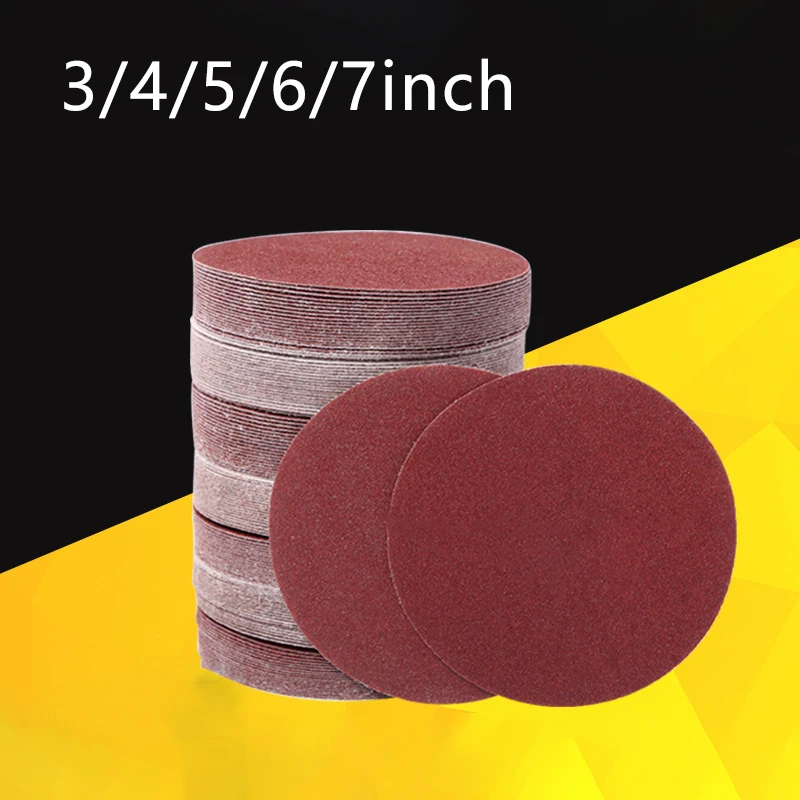 75-100-125-150-180 mm Schleifpapierset 3-4-5-6-7 Zoll 40-80-120-2000 Gitter Metall poliert Holzbearbeitungswerkzeuge Dremel Zubehör Image