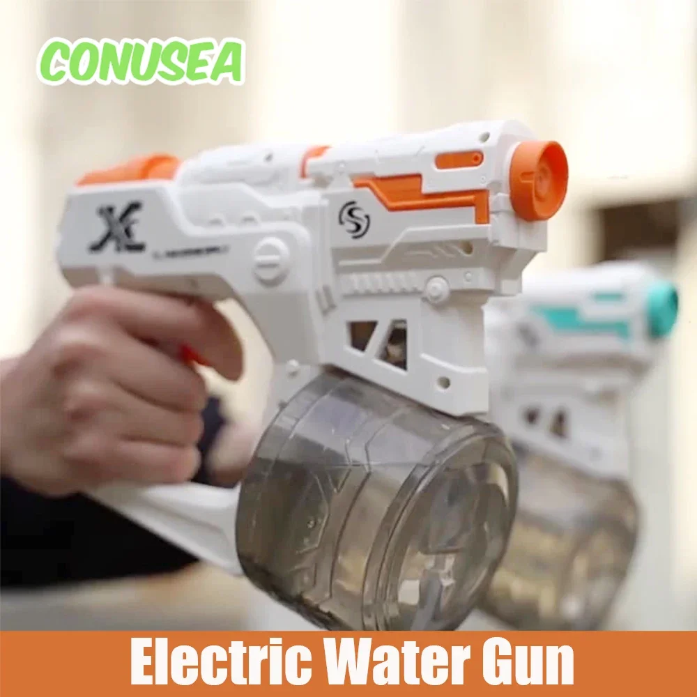 Wasser pistole elektrische Wasser guns automatische große Kapazität Langstrecken pistolen Kinder Wasserspiel zeug Schwimmbad Strands pielzeug für Kinder Image
