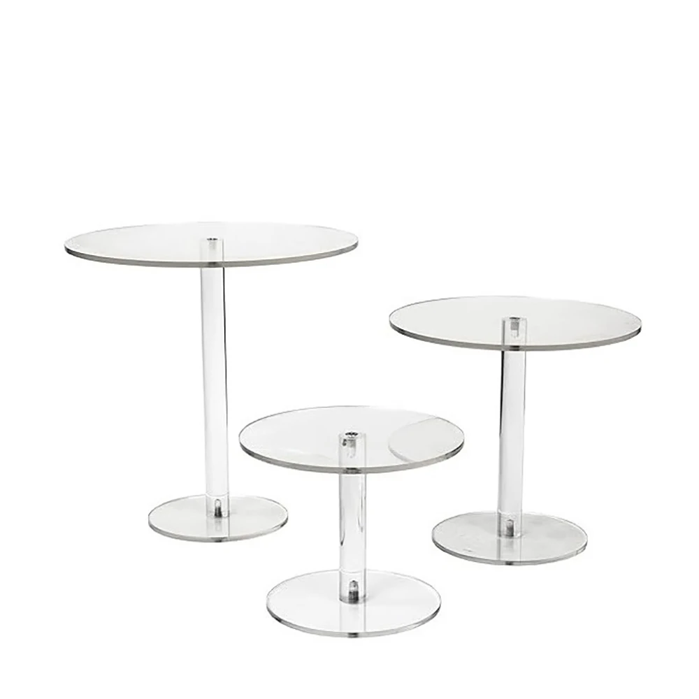 1 Stück transparentes Acryl-Kuchenregal, abnehmbares Hochzeitszeremonie-Geburtstagskuchenregal, Hochzeits-Dessert-Präsentationsregal, Babyparty Image