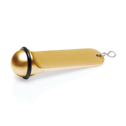 20x Schlüsselanhänger gold Hotel Zinkguss – mit Gummiring 11 cm Image