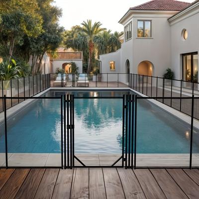 TEMU Homiflex Pool Fence Gate, 4 X 3.2ft Pool Safety Fence Gate Kit With Steel Aluminum Pipe Frame For Above Ground Pools, Black