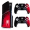 Vinyl Cover Skins for Playstation 5 Slim Console Superhero Skin Wraps Set for PS5 Disc Edition Controller Stickers Accessories