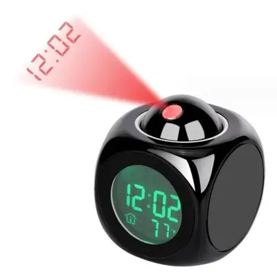 1PCProjection Alarm Clock Ceiling Display Snooze Desk Table Clock Voice Multifunction Digital