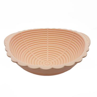 Bread Proofing Basket Banneton,Silicone Sourdough Bread Baking Baskets,9 Inch Collapsible Proofing Bowl Supplies Set Tool Kit Foldable for Bread Making Sourdough-Beige