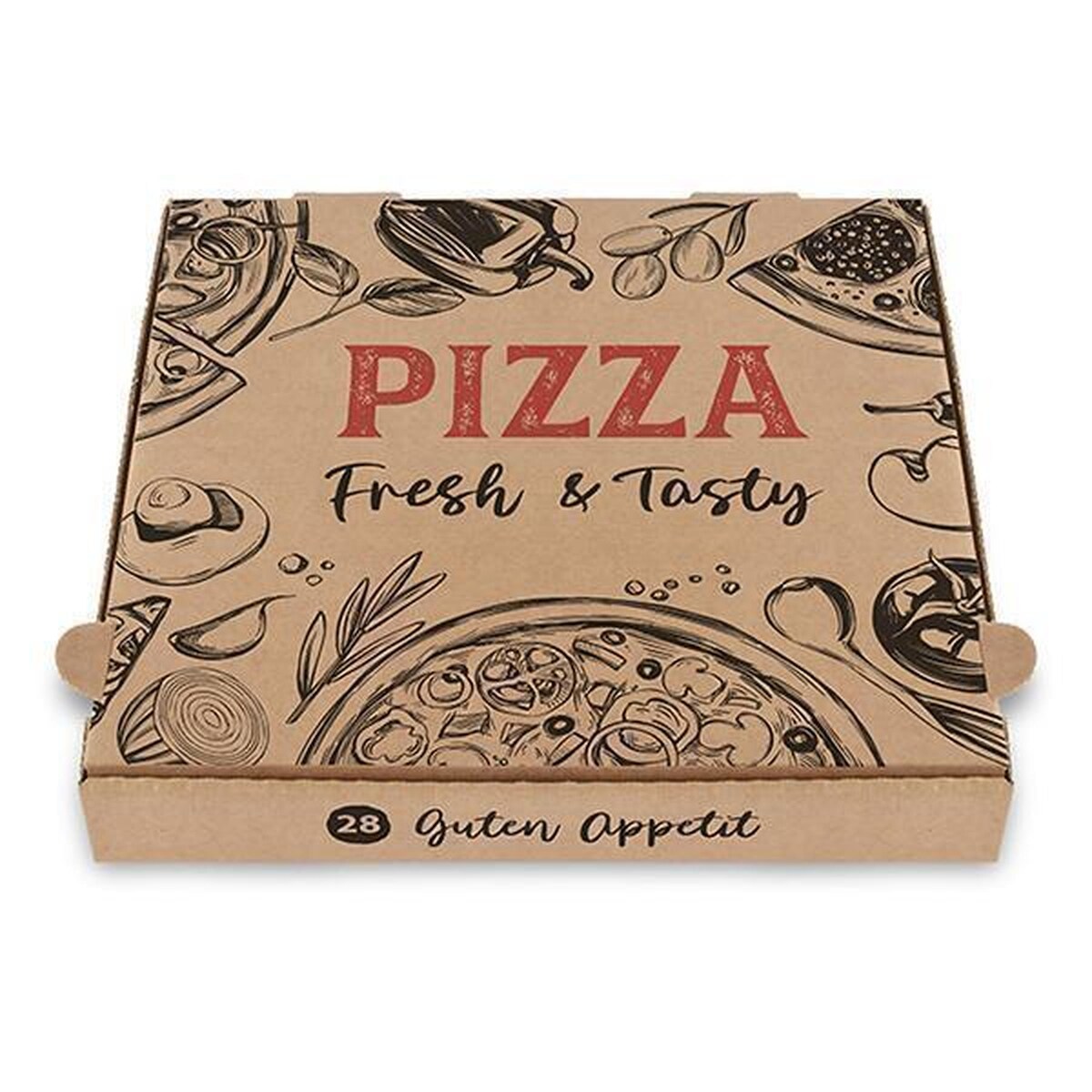 Plock GmbH Pizzakartons 28 x 28 x 4cm - 100 Kartons - recycling Image