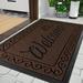 Red Barrel Studio® Door Mat Heavy Duty Doormat Outdoor, Rubber in Coffee | 17" W x 29.5" L | Wayfair 79B12FAECA3D40E68C4EE3F4C6308699