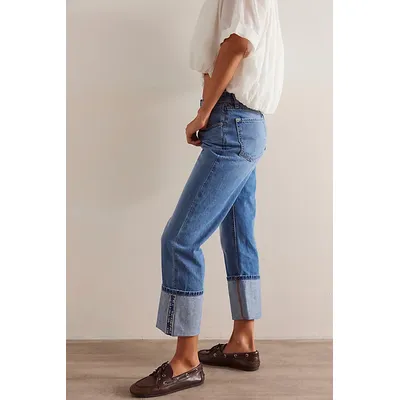 We The Free Slim Shade Selvedge Jeans at Free People in True Blue, Size: 25