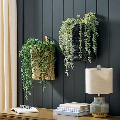 Cascading Eucalyptus Stem, Set Of Three - Sage - Grandin Road