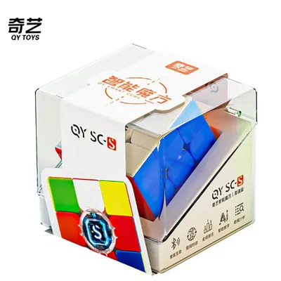 Qiyi Smart Cube 3x3 Magnetischer Magic Speed Cube Stickerless Professionelles Zappelspielzeug Qiyi AI 3x3 Speedcube Cubo Magico Puzzle Image