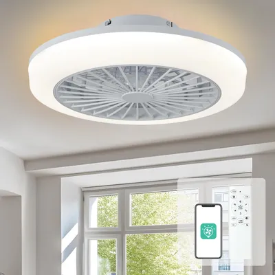 Iralaner moderner Decken ventilator mit Licht ventilatoren für Raum, Büro, Wohnzimmer dekoration nach Hause leise Smart Dimming Decken ventilator