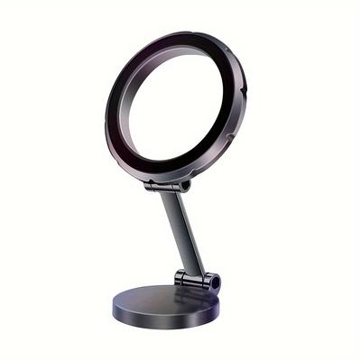 TEMU Magnetic Car Phone Mount - 360Â° Rotatable, Adjustable & Foldable Metal Dashboard Holder With