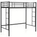 TEMU Twin Size Loft Bed Heavy Duty Metal Loft Bed Frame With Safety Guardrail