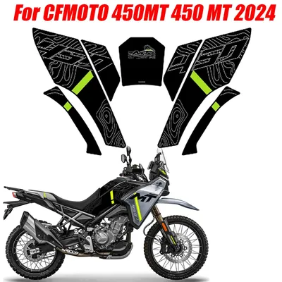 For CFMOTO 450MT 450 MT 2024 Motorcycle Side Sticker Fuel Tank Decal Protector Traction Pad Cover