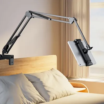 Tablet Stand 360° Rotating Bed Desktop Phone Mount with Aluminum Arm for iPad Pro Air Mini 4~11