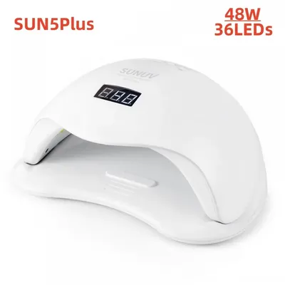SUN5Plus UV Led Lamp 48W Nail Dryer For Curing All Types Gel Polish 99s Low Heat 36 Leds UV Lamp for